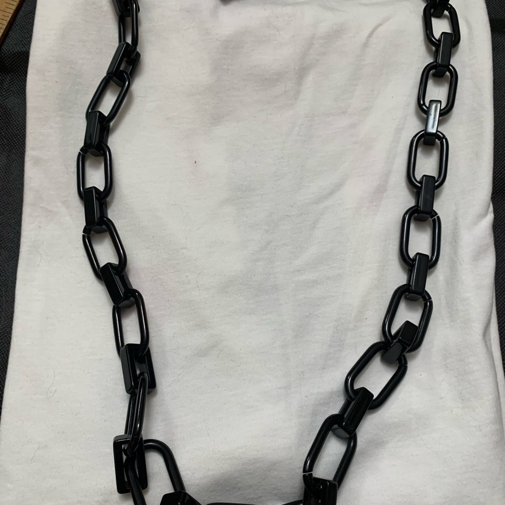 Vintage Bakelite Black Chain Necklace or Belt